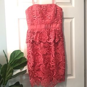 Time for cocktails 🍹 Ladies strapless coral dress. -Cruise, dinner or date.